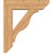 Ekena Millwork Funston Slat Smooth Bracket w/ Offset Brace, Western Red Cedar, 7 1/2"W x 28"D x 32"H BKT0806X28X32FST06SWR - alternate 3